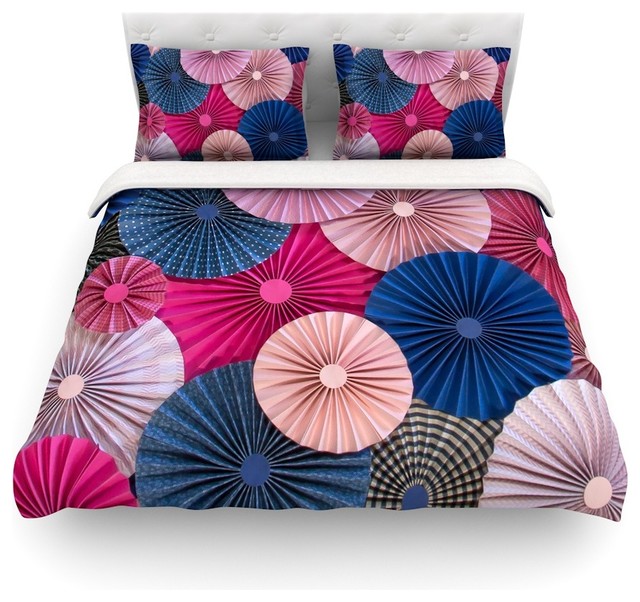 Heidi Jennings "Navy Pink" Magenta Blue Duvet Cover Contemporary