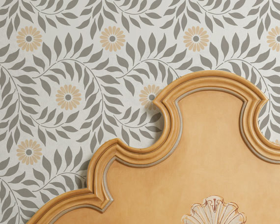wall stencil allover indian floral by royal design stencils contemporary wall stencils