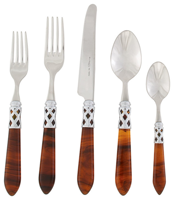 Aladdin Brilliant 5Piece Place, Setting Traditional Flatware And