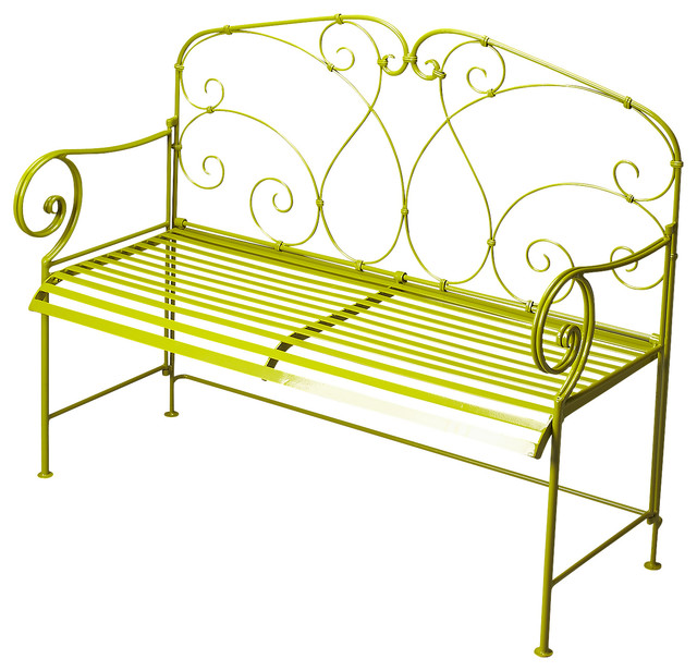 Butler Halle Metal Bench Contemporary Garden Benches by