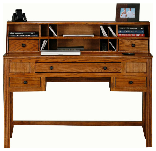 Eagle Furniture Oak Ridge Writing Desk Hutch, Concord Cherry