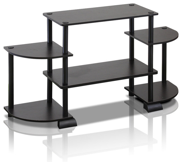 Furinno 12258 TurnNTube TV Stand, Espresso/Black Contemporary