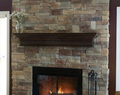 Covering A Brick Fireplace With Stone
