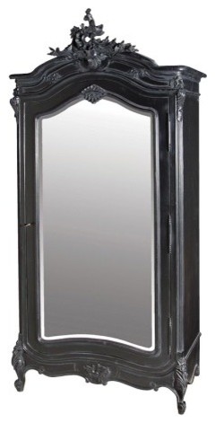 Armoire Yorkshire French Noir Armoire Mirrored eclectic-wardrobes-and-armoires