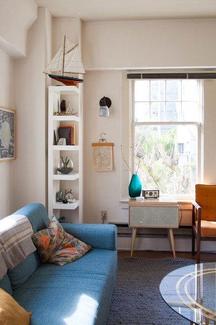Eclectic Living Seattle My Houzz: Bright and Airy Apartment Beats the Seattle Grey eclectic-living-room