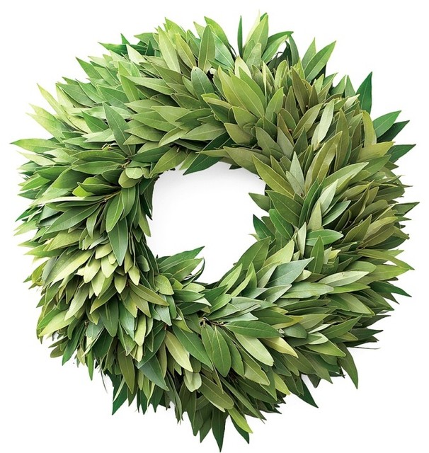 Bay Leaf Wreath Traditional Wreaths And Garlands by WilliamsSonoma