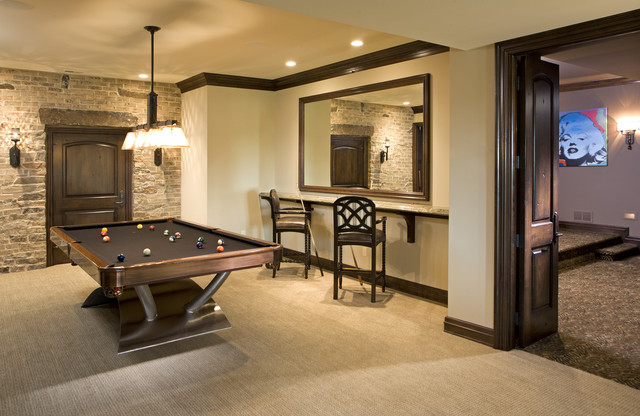 Game room traditional basement minneapolis by john for Pool design game