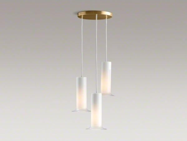 KOHLER Purist(R) triple ceiling-mount pendant - Contemporary - Bathroom Vanity Lighting - by Kohler