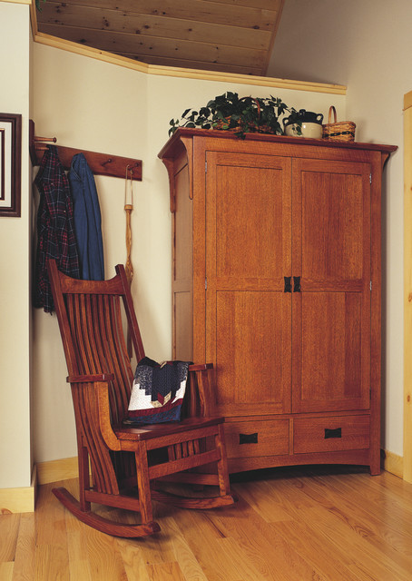 Mission-style Oak Foyer Furniture - Craftsman - Armoires And Wardrobes ...