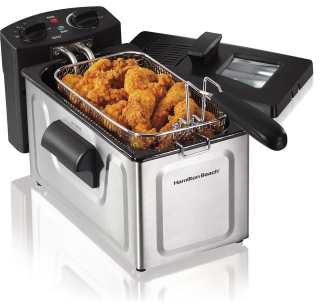 8 Cup Oil Capacity Deep Fryer Contemporary Deep Fryers by