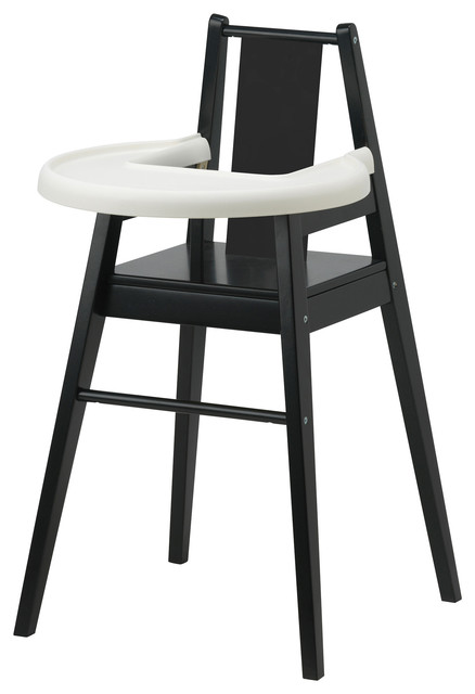 Bl??mes Highchair with tray - black - Modern - High Chairs & Booster ...