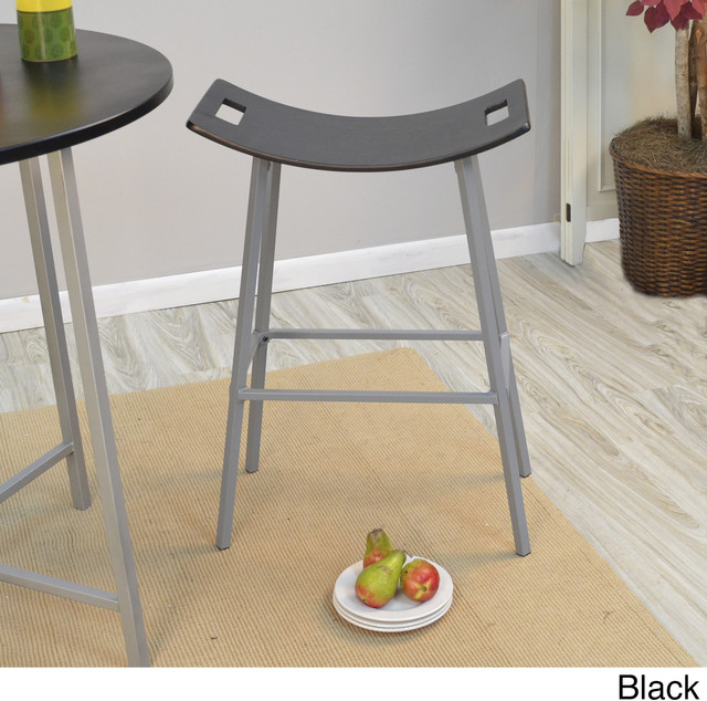 Callie Metal/ Wood Saddle Stool Traditional Bar Stools And Counter