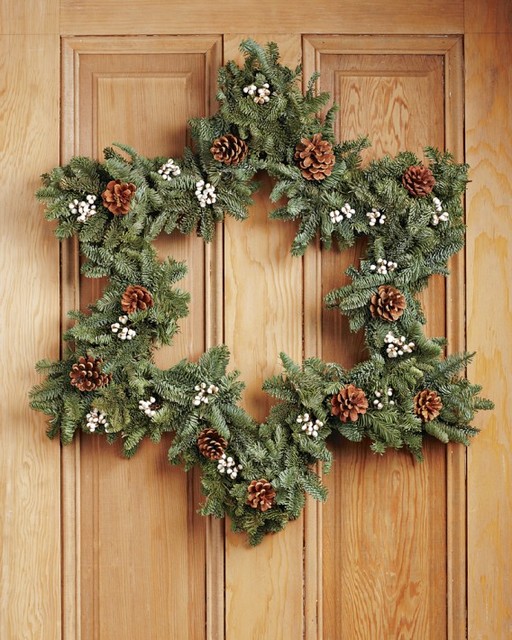 Star Wreath Contemporary Wreaths and Garlands by WilliamsSonoma