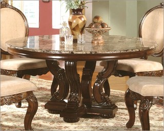 dining tables marble table round traditional cherry kitchen mcferran furnishings furniture