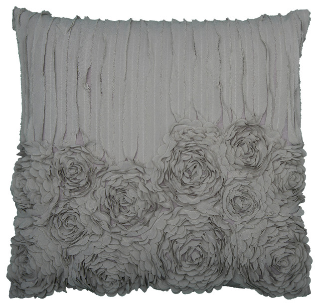 Rizzy Home Decorative Pillow, Soft Gray - Contemporary - Decorative Pillows - by Rizzy Home