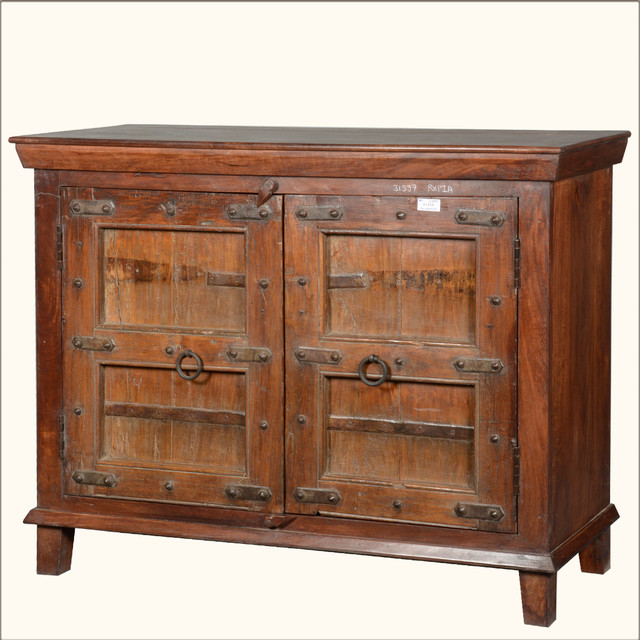 Rustic Gothic 51" Reclaimed Wood Sideboard Buffet Rustic