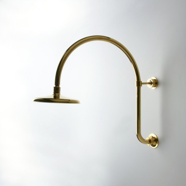 Henry Gooseneck Wall Mounted Shower Rose, Arm and Flange — Products