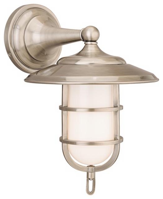 Rockford Wet Location Antique Nickel Wall Light ...