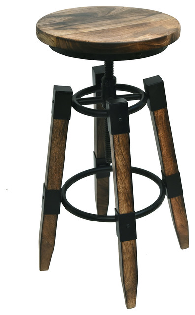 Adjustable Height Stool - Industrial - Bar Stools And Counter Stools ...