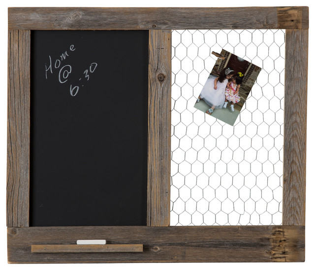 Reclaimed Wood Message Center, Barn Wood Rustic Bulletin Boards And