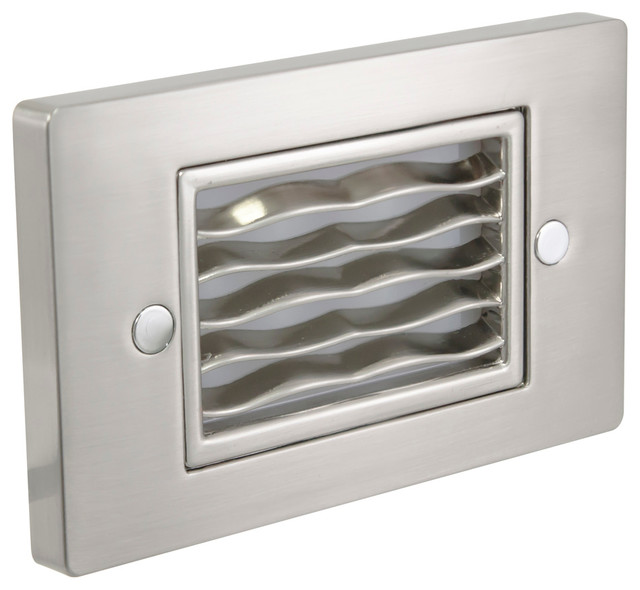 LED IndoorOutdoor Horizontal Wave Louver Step Light, Stainless Steel