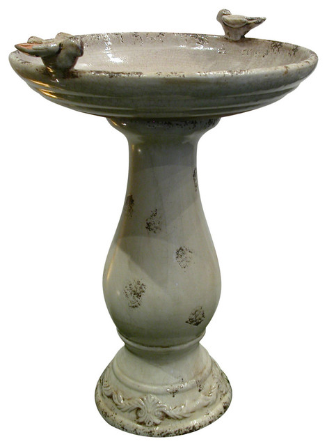 Antique Ceramic Bird Bath Antique Ceramic Bird Bath