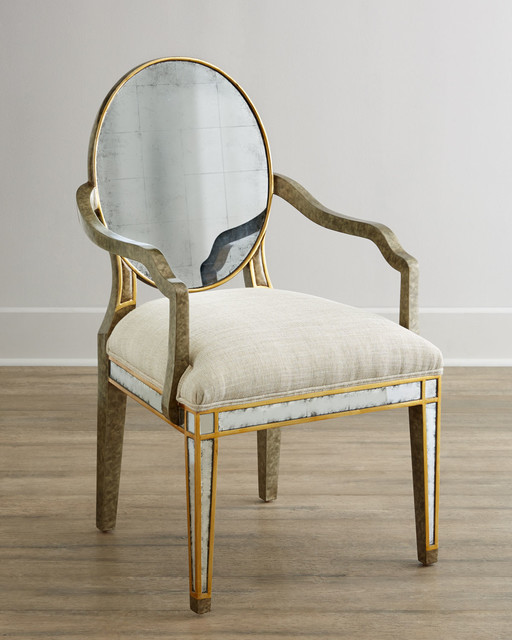 JohnRichard Collection Lela Eglomise Armchair Traditional Dining