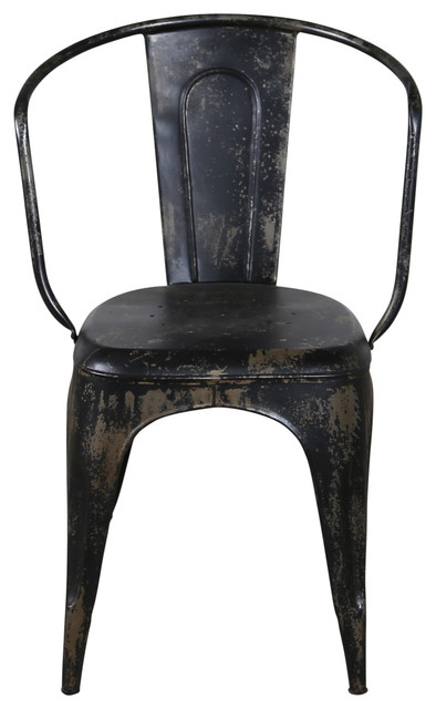 Miller Metal Chair - Black - Industrial - Dining Chairs - by C.G. Sparks