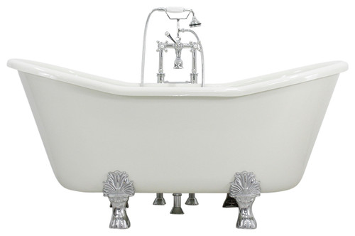 Andrea Claw-Foot Tub With Silver Medici Feet