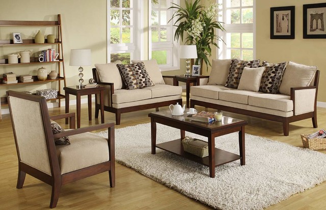 living room with two sofas