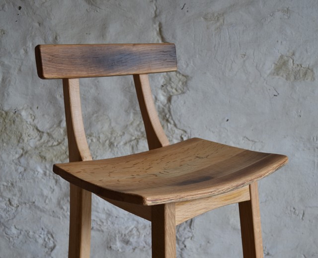 Bar Stools in Scottish oak Contemporary Bar Stools and Kitchen