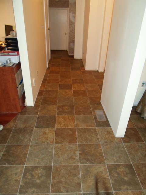 Kitchen Sheet Vinyl tile look Tarkett - Traditional - Hall ...