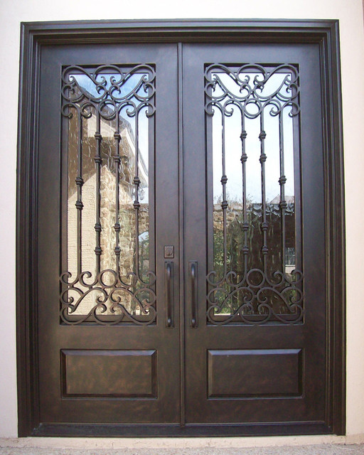 Barcelona Wrought Iron Double Door Mediterranean Front Doors