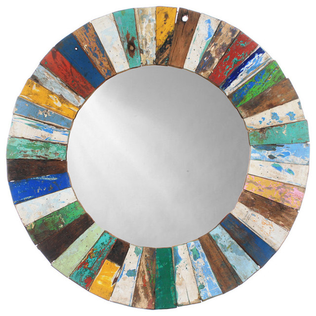 Round Mosaic Mirror Wall Mirrors toronto by HomeSav Inc