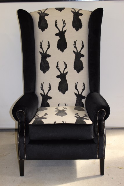 Bespoke High back Wing Chair - Eclectic - Armchairs and ...