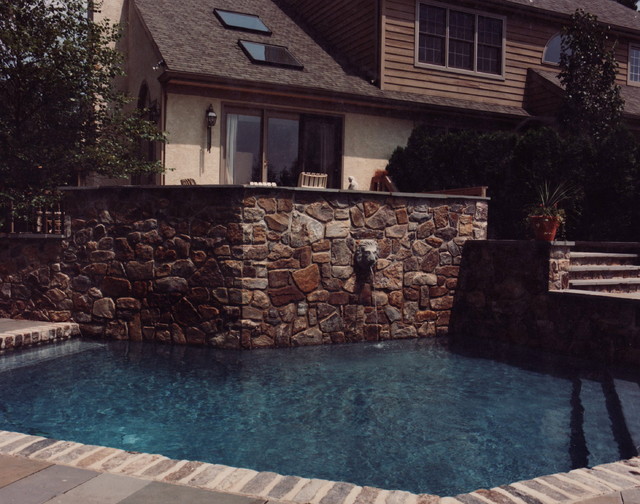 Small irregular shaped pool Pool philadelphia by Pebble Pools, Inc.