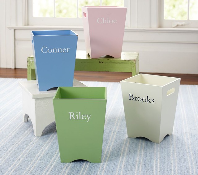 Simple Trash Can Traditional Kids Decor by Pottery Barn Kids