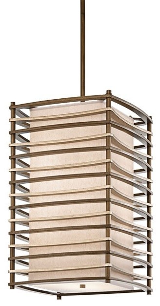 Rectangular Fabric Shade Pendant Light Fixture Rectangular Fabric Shade Pendant Light Fixture