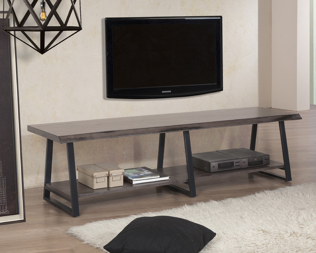 74 Inch Live Edge Entertainment Center Contemporary Entertainment