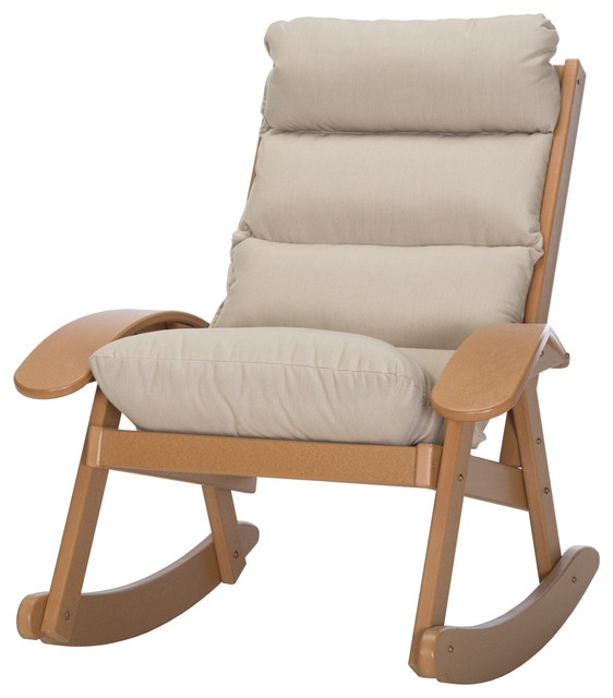 Pawleys Island Coastal Collection Cushion Rocker Beach Style Outdoor Rocking Chairs by dfohome