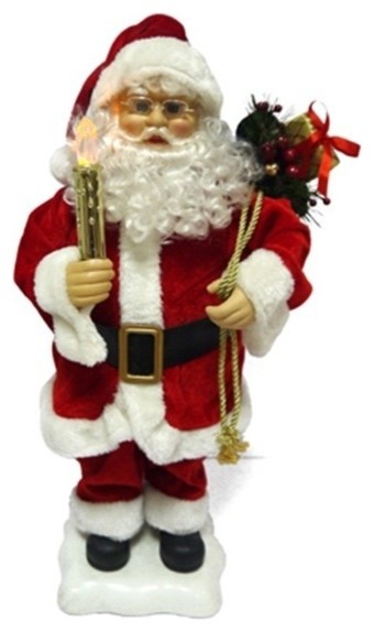 animated santa candle 24 quot traditional holiday accents animated santa candle 24 quot traditional holiday accents