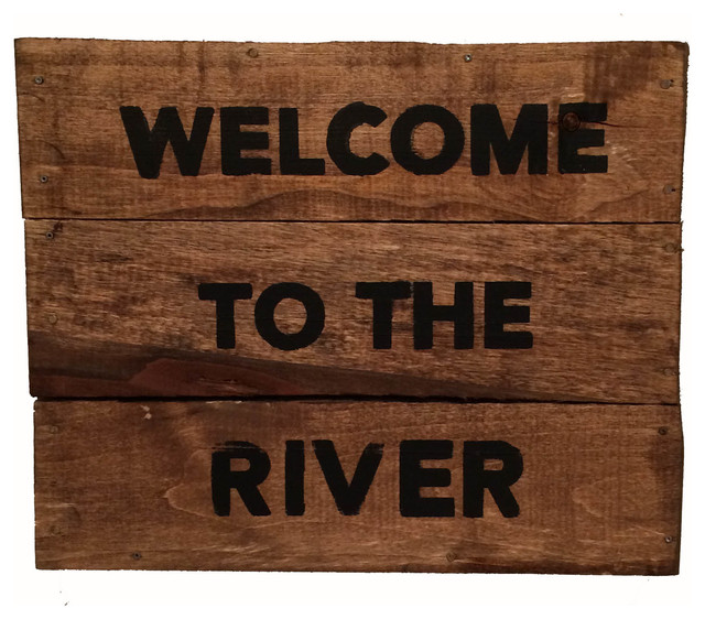 To The River Sign Rustic Novelty Signs by upnorth gifts