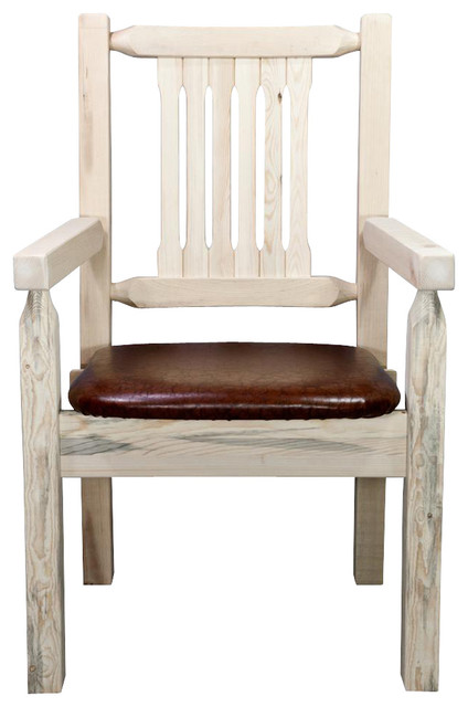Upholstered Captains Chair - Rustic - Dining Chairs - by ShopLadder