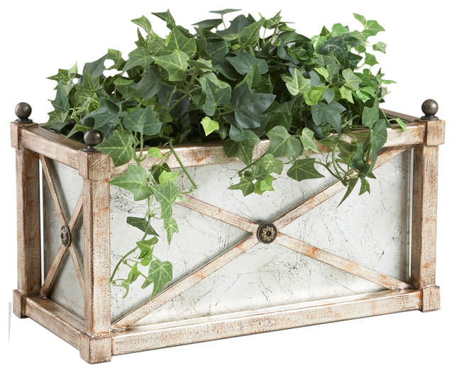 Chelsea House 40 0262 Rectangle Mirror Planter 380571 Rustic Indoor