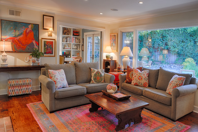 eclectic farmhouse living room