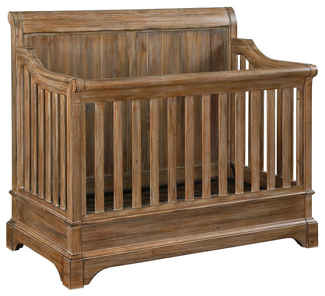 Bertini Pembrooke 4-in-1 Convertible Crib, Natural Rustic ...