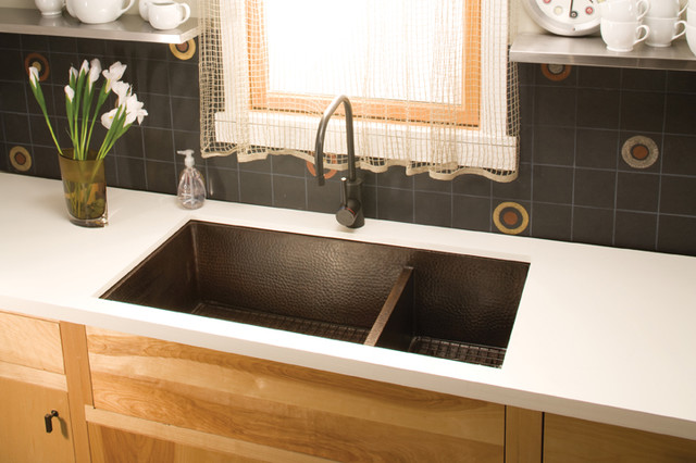 Cocina Duet Pro Copper Kitchen In Antique Sink By Native Trails