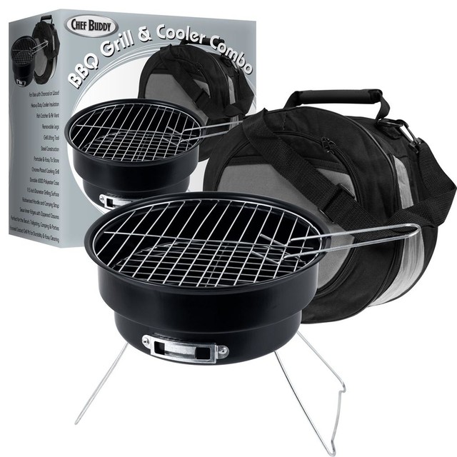 Portable Grill and Cooler Combo Contemporary BBQs by ShopLadder