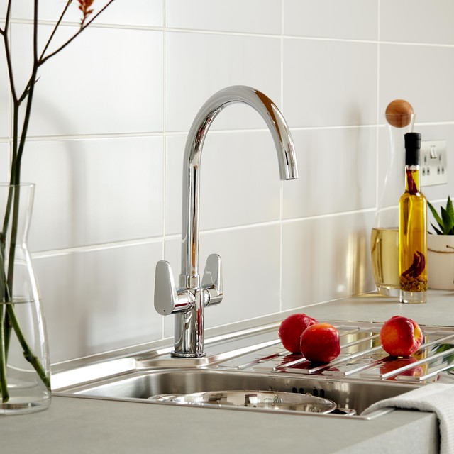 Cooke & Lewis Tone Chrome Effect Monobloc Tap - Contemporary - Kitchen
