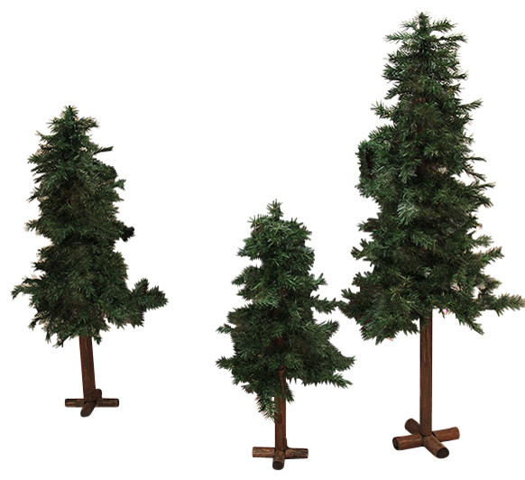 woodland alpine artificial christmas trees unlit set of woodland alpine artificial christmas trees unlit set of